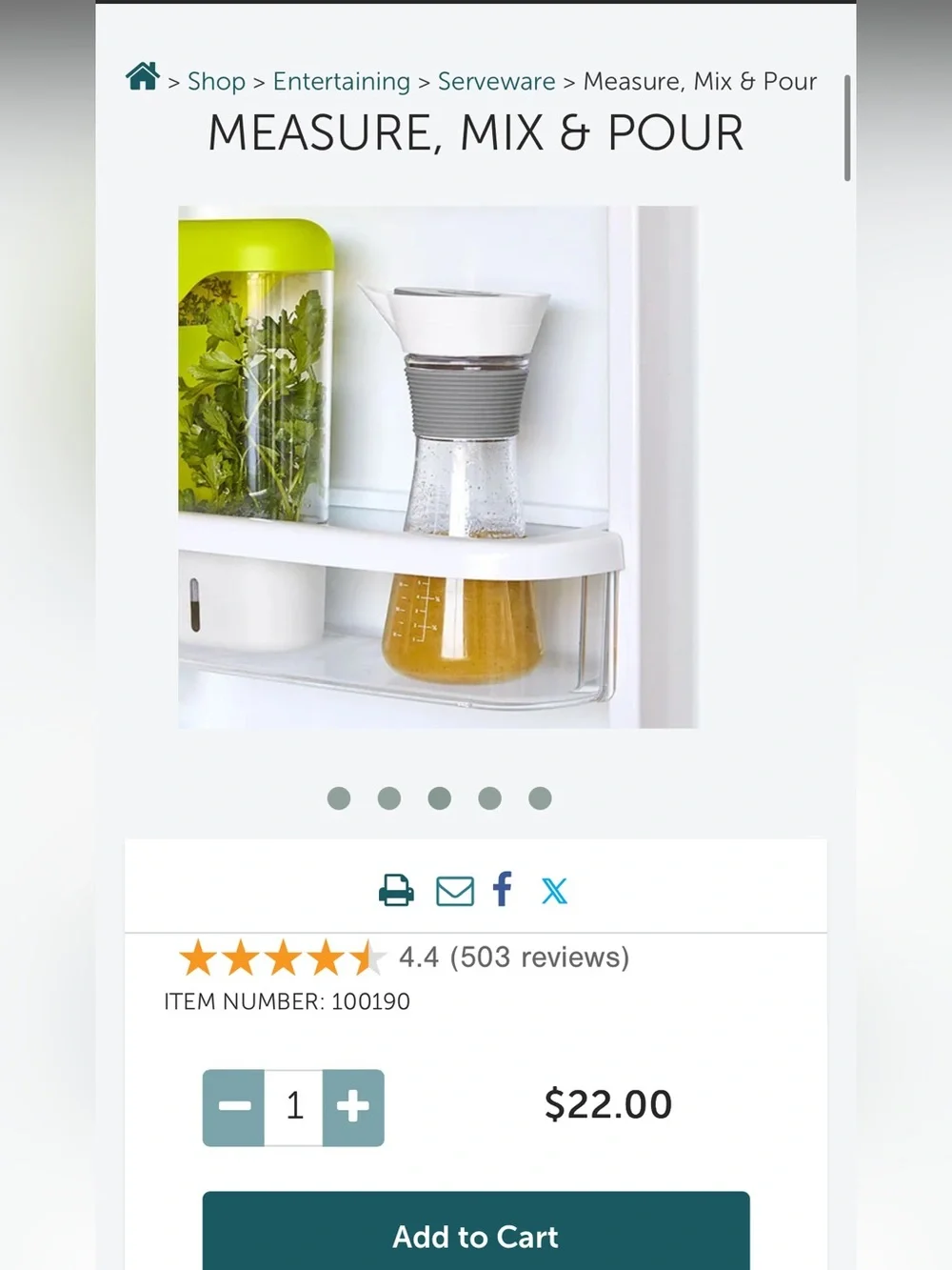 Pampered Chef Measure Mix and Pour